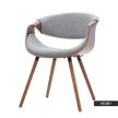 Krzesło Bent orzech - szary (1)