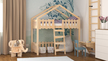 Łóżko dla dzieci domek na antresoli Tessa (1)