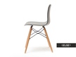 Krzesło Caro szare z tworzywa i drewna (4)