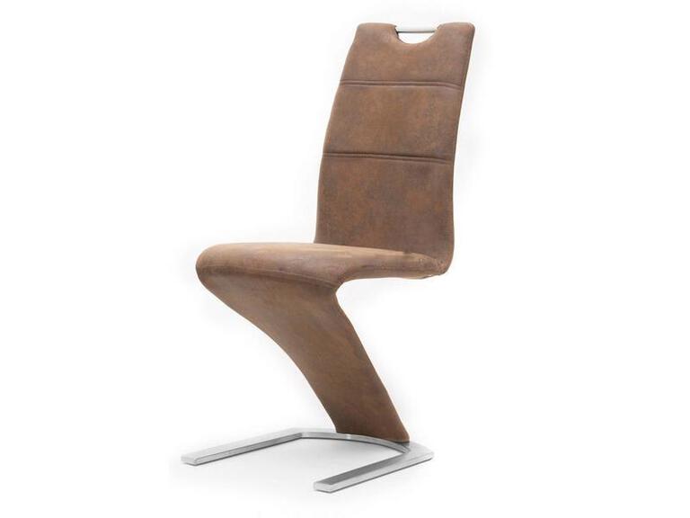 Włoskie krzesło Bianco brąz gięte tapicerowane na podkowie (1)